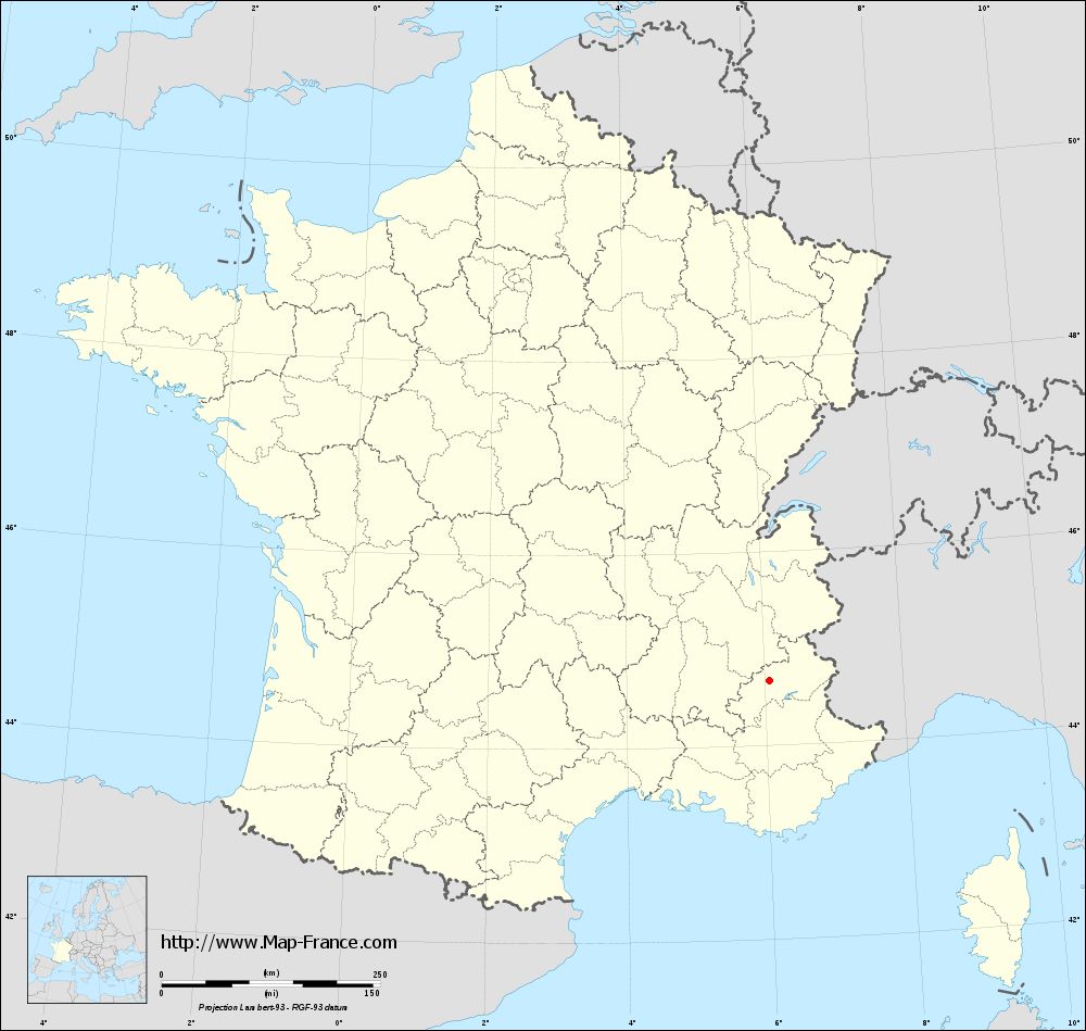 Base administrative map of La Fare-en-Champsaur